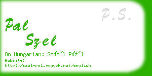 pal szel business card